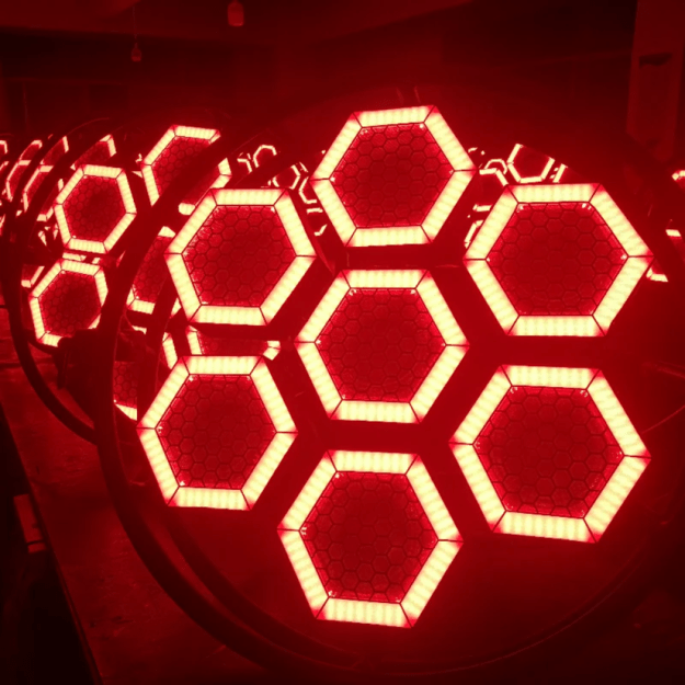 7PCS Round Hexagonal LED Pixel Background Light