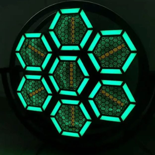 7PCS Round Hexagonal LED Pixel Background Light